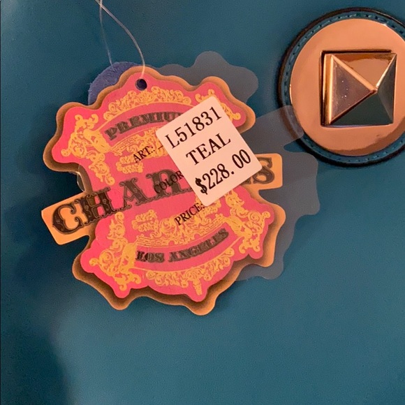 Oversized teal charmes bag - Picture 2 of 2